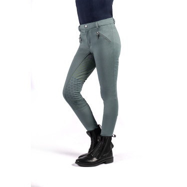 Calças Mia com fundo total em silicone HKM Sálvia Violeta