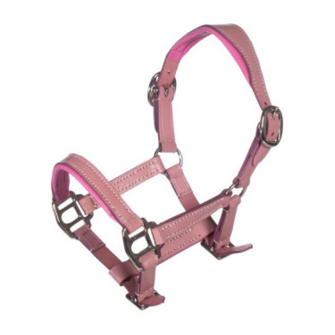Cabo de cabeça em couro Pink Hobby Horsing - HKM Rosa