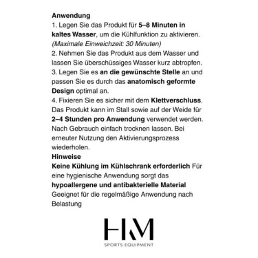 Caneleiras de resfriamento EquineCarePro- HKM Preto