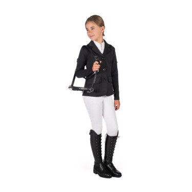 Casaco de concurso HKM Amy infantil Preto Casaco de concurso HKM Amy infantil Preto