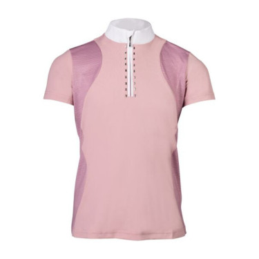 Pólo de concurso HKM Glam criança Rosa velho