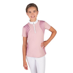 Pólo de concurso HKM Glam criança Rosa velho