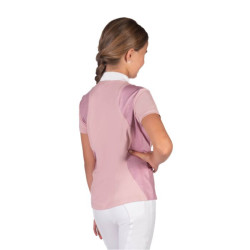 Pólo de concurso HKM Glam criança Rosa velho