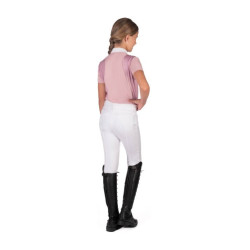 Pólo de concurso HKM Glam criança Rosa velho