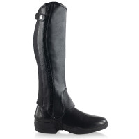 Mini-chaps de couro PU brilhantes Sabrina feminino Horze Preto