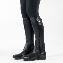 Mini-chaps de couro PU brilhantes Sabrina feminino Horze Mini-chaps de couro PU brilhantes Sabrina feminino Horze