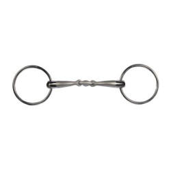 Embocadura dupla articulação HKM Soft Touch 16 mm equitação