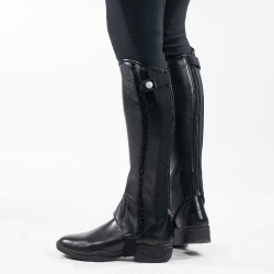 Mini-chaps de couro PU brilhantes Sabrina feminino Horze Mini-chaps de couro PU brilhantes Sabrina feminino Horze
