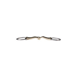 Bocado oliva HKM High Curve 16 mm para equitação Bocado oliva HKM High Curve 16 mm para equitação
