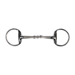 Embocadura de equitação HKM Soft Touch dupla fratura 14 mm
