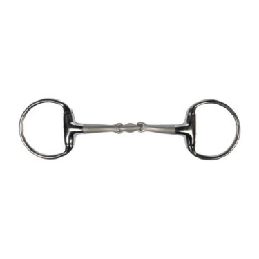 Embocadura de equitação HKM Soft Touch dupla fratura 14 mm