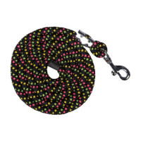 Longe HKM Neon Flash com mosquetão Preto