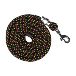 Longe HKM Neon Flash com mosquetão Preto