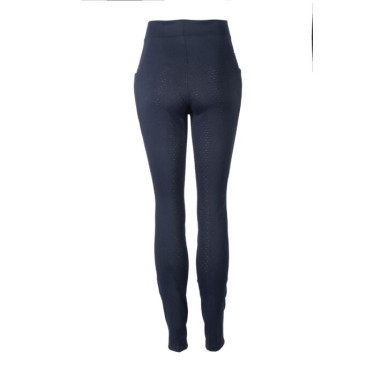 Legging de inverno HKM Maja com assento integral em silicone Azul profundo