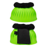 Guizos de borracha HKM Atlanta Neon com pelo Amarelo fluorescente