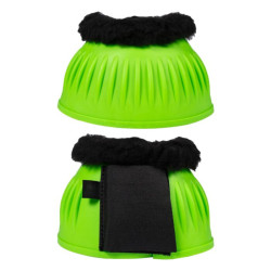 Guizos de borracha HKM Atlanta Neon com pelo Verde néon