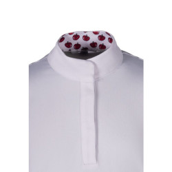 Polo de concurso Hunter Kids de mangas compridas HKM Branco Polo de concurso Hunter Kids de mangas compridas HKM Branco
