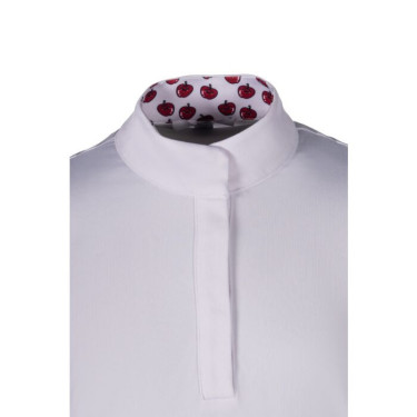 Polo de concurso Hunter Kids de mangas compridas HKM Branco Polo de concurso Hunter Kids de mangas compridas HKM Branco