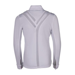 Polo de concurso Hunter Kids de mangas compridas HKM Branco Polo de concurso Hunter Kids de mangas compridas HKM Branco