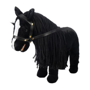 Peluche Cuddle Horse HKM Preto