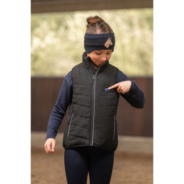 Colete aquecido para crianças Cuddle Style HKM Preto