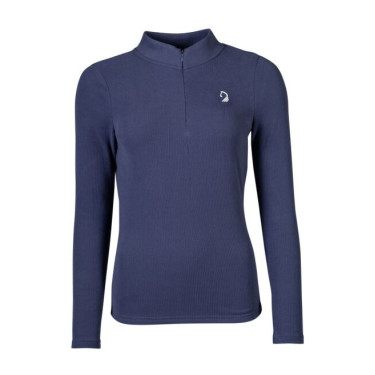 Polo de mangas compridas Arezzo Soft Lauria Garrelli Índigo Azul Polo de mangas compridas Arezzo Soft Lauria Garrelli Índigo Azul