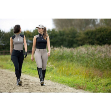 Top funcional HKM Amalfi Preto / taupe