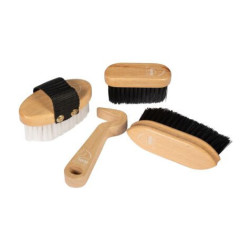 Kit de escovagem equestre HKM Kids em madeira