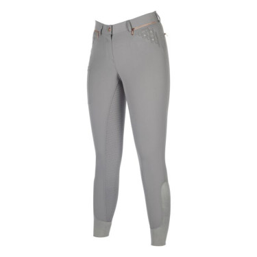 Calça de equitação HKM Rosegold Sparkle silicone Calça de equitação HKM Rosegold Sparkle silicone