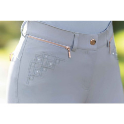 Calça de equitação HKM Rosegold Sparkle silicone Calça de equitação HKM Rosegold Sparkle silicone