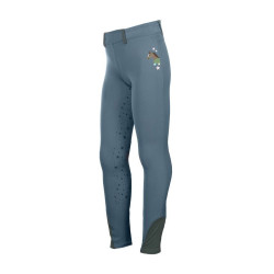 Legging HKM Pony Dream II com reforço completo em silicone Azul cinzento