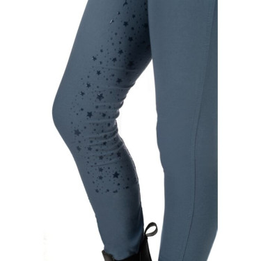 Legging HKM Pony Dream II com reforço completo em silicone Azul cinzento