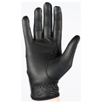 Luvas de couro e malha para mulher Horze Preto Luvas de couro e malha para mulher Horze Preto