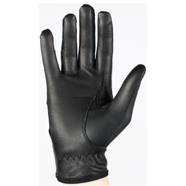 Luvas de couro e malha para mulher Horze Luvas de couro e malha para mulher Horze