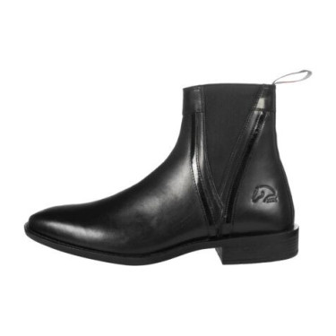 Botas de equitação HKM Lack em couro envernizado
