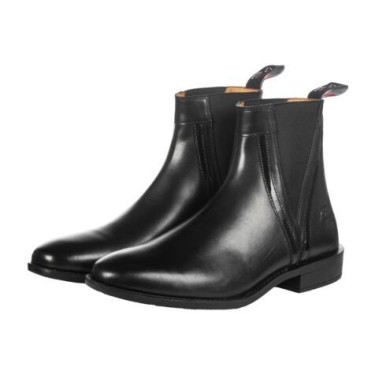 Botas de equitação HKM Lack em couro envernizado