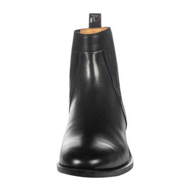 Botas de equitação HKM Lack em couro envernizado