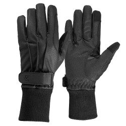 Luvas de couro PU forradas com lã polar Horze Luvas de couro PU forradas com lã polar Horze