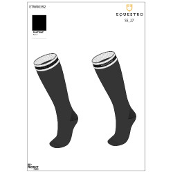 Meias femininas com inserções em Lurex Equestro mulher Preto