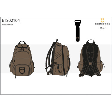 Mochila técnica unissex em ripstop Equestro