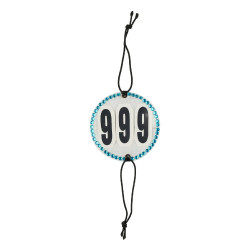 Porta-número de concurso com strass Horze Azul