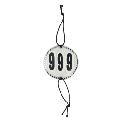 Porta-número de concurso com strass Horze Branco