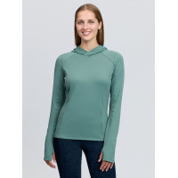 Camisola técnica com capuz Heidi LeMieux Aloé Azul