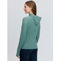Camisola técnica com capuz Heidi LeMieux Aloé Azul