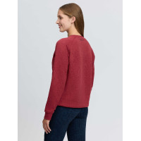 Sweatshirt LeMieux de gola redonda estilo Varsity Vida feminino Castanho alazão Laranja