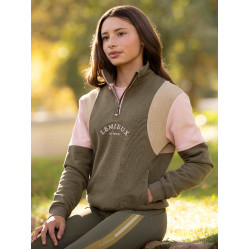 Camisola de Manga Comprida com Fecho de Um Quarto Young Rider Viola LeMieux