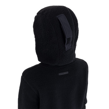 Moletom infantil unissex em pelúcia teddy com zíper e capuz Equestro
