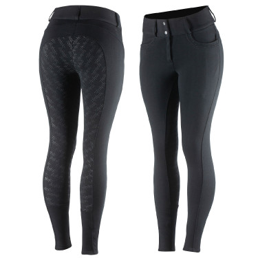 Calça de equitação térmica com silicone no assento completo Mia feminina Horze Calça de equitação térmica com silicone no assento completo Mia feminina Horze