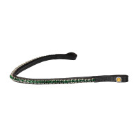 Testeira com strass Stones Concept Equestro Preto / esmeralda