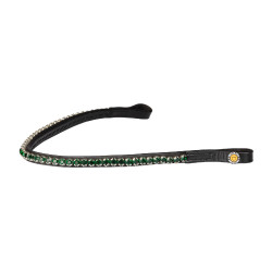 Testeira com strass Stones Concept Equestro Preto / esmeralda